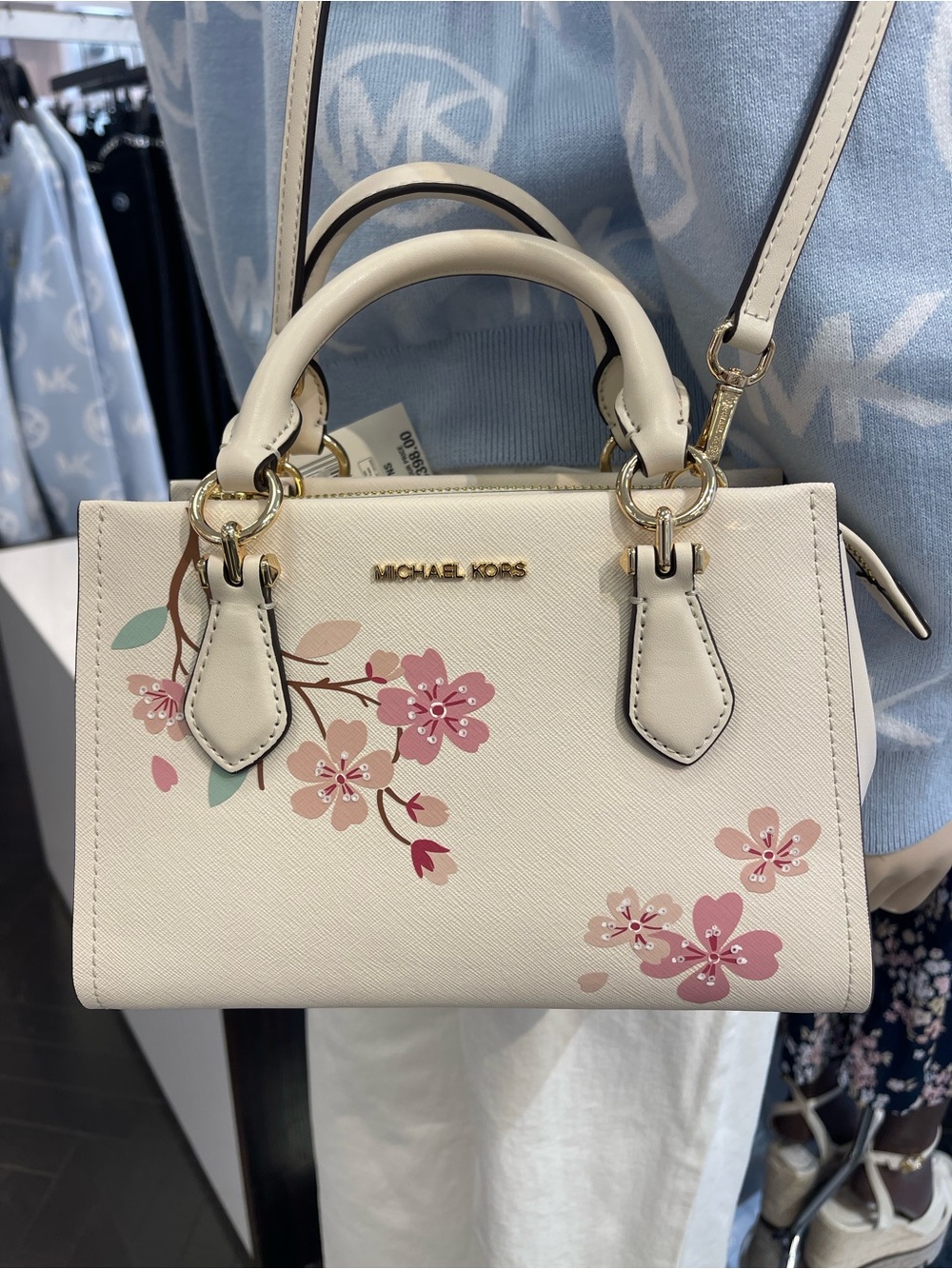 MICHAEL KORS Marilyn Sma Embellished Satchel Crossbody Messenger
Lt Cream
NWT - Picture 14 of 16